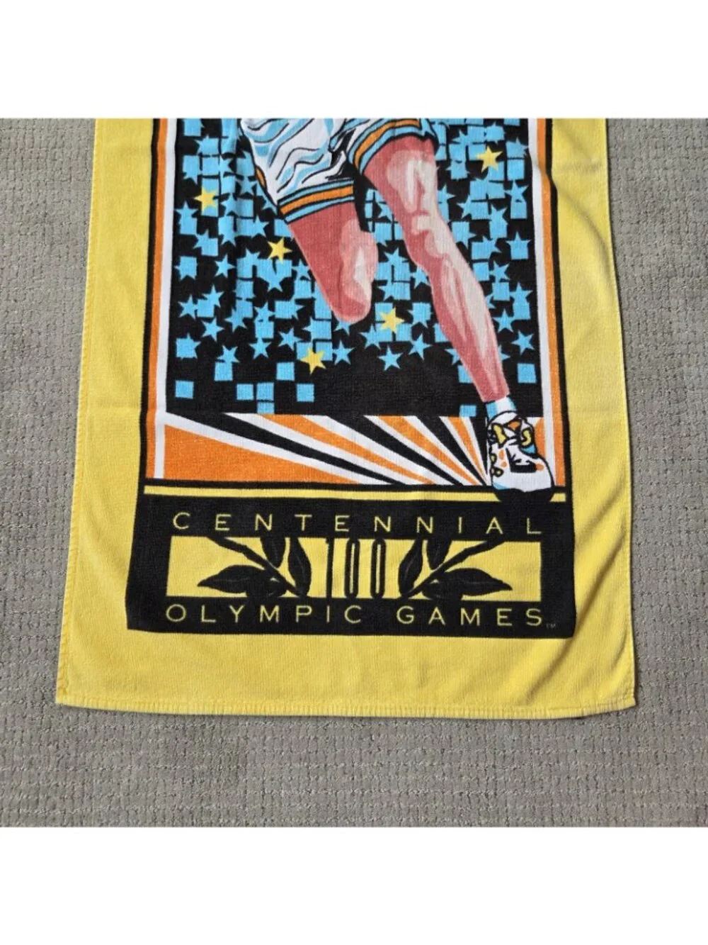 Vintage Cannon Olympic Games Collection Atlanta 1996 Basketball Beach Towel
